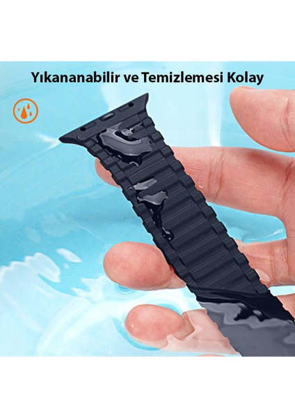 Dux Ducis Apple Watch 42-44-45MM Için Manyetik Armor Silikon Kordon Kayış modelleri