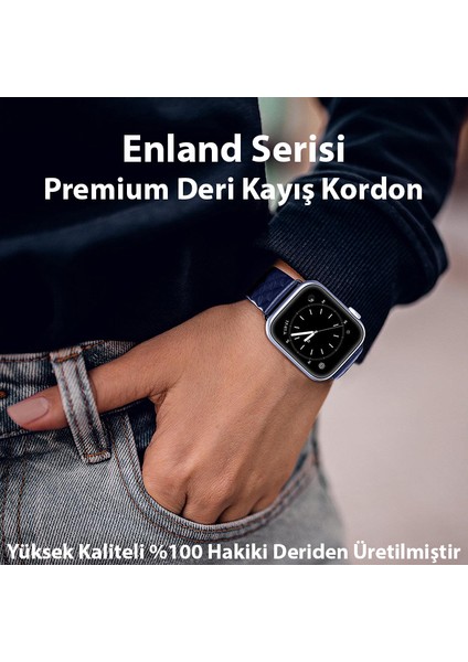 Dux Ducis Apple Watch 38-40-41MM Için Enland Serisi Premium Deri Kayış Kordon