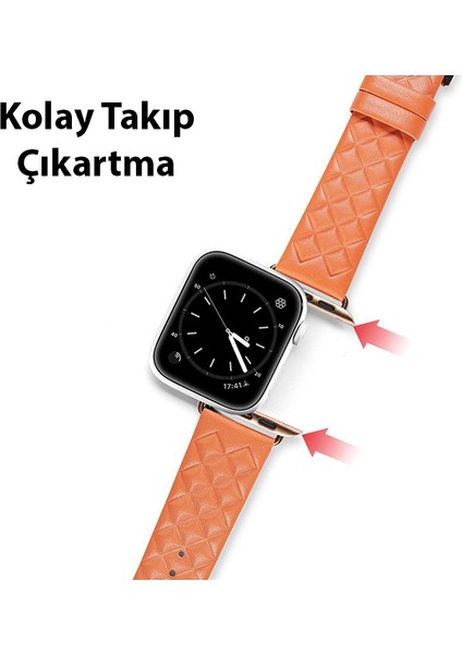 Dux Ducis Apple Watch 42-44-45MM Için Enland Serisi Premium Deri Kayış Kordon