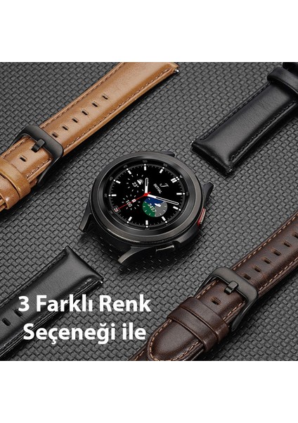 Dux Ducis Sm Galaxy Watch 20MM-HUAWEI Gt2-Gt3 42MM-MAGIC 2 42MM Için Business Deri Kayış Kordon
