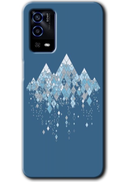 Oppo A55 Kılıf Hd Desen Baskılı Arka Kapak + Kırılmaz Cam - Iceberg
