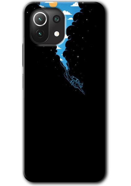 Xiaomi Mi 11 Lite Kılıf Hd Desen Baskılı Arka Kapak + Kırılmaz Cam - Derinlere Yolculuk
