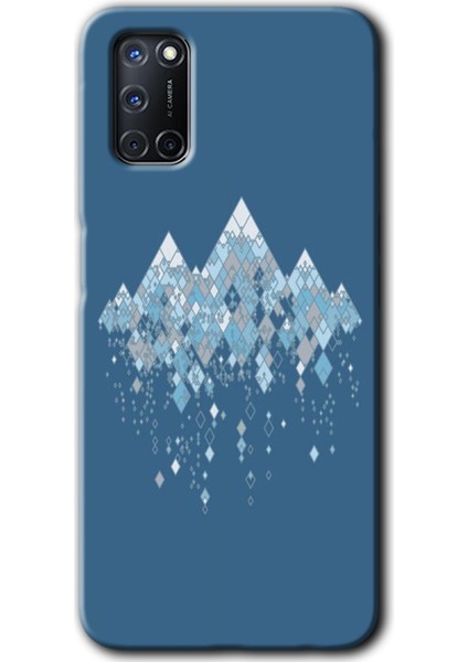 Oppo A92 Kılıf Hd Desen Baskılı Arka Kapak + Esnek Nano Cam - Iceberg