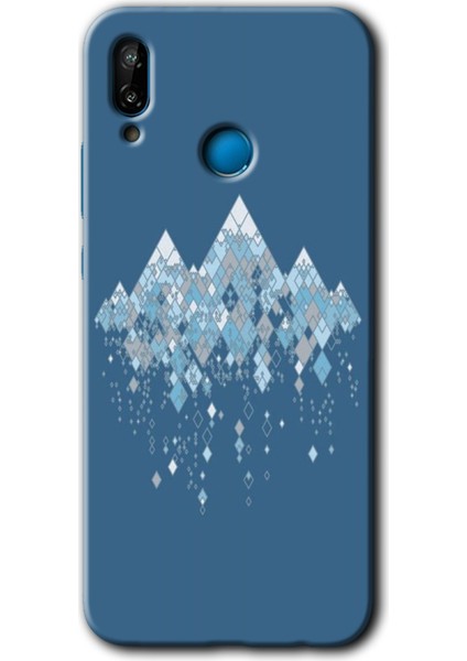 Huawei P20 Lite Kılıf Hd Desen Baskılı Arka Kapak + Kırılmaz Cam - Iceberg
