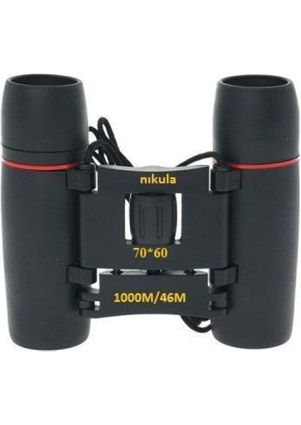 Dürbün 70X60 Nikula Cepte Taşımalı Kauçuk Kaplamalı Mini Dürbün