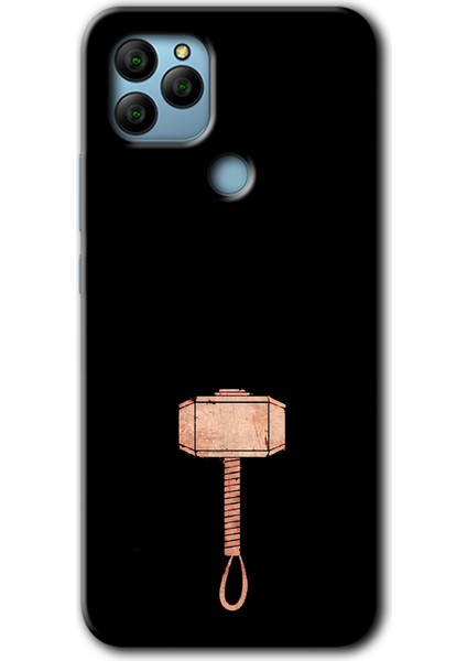 General Mobile Gm 21 Kılıf Hd Desen Baskılı Arka Kapak + Esnek Nano Cam - Thor Çekiç