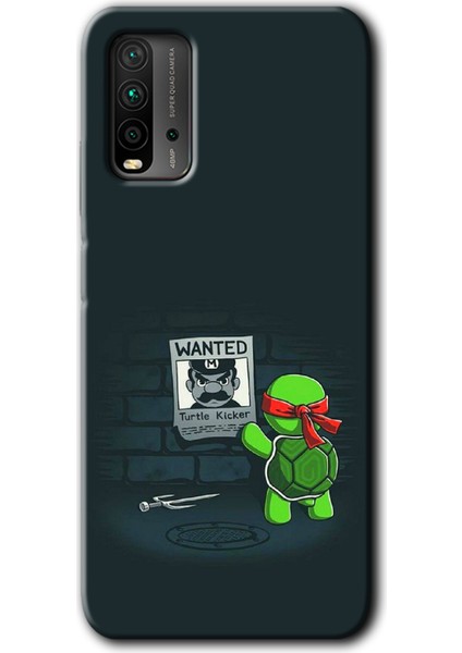 Poco M3 Kılıf Hd Desen Baskılı Arka Kapak + Kırılmaz Cam - Kaplumbağa Avcısı