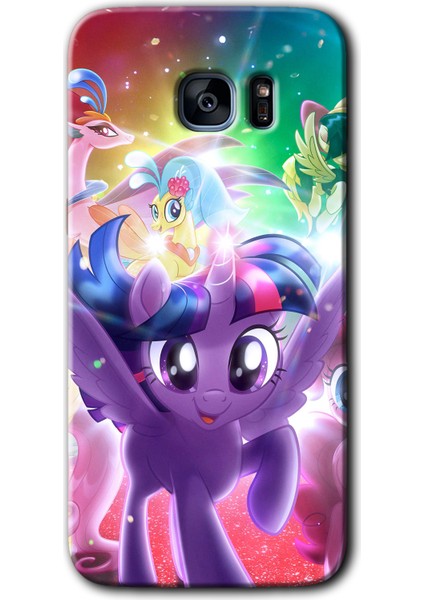 Galaxy S7 Edge Kılıf Hd Desen Baskılı Arka Kapak - Pony