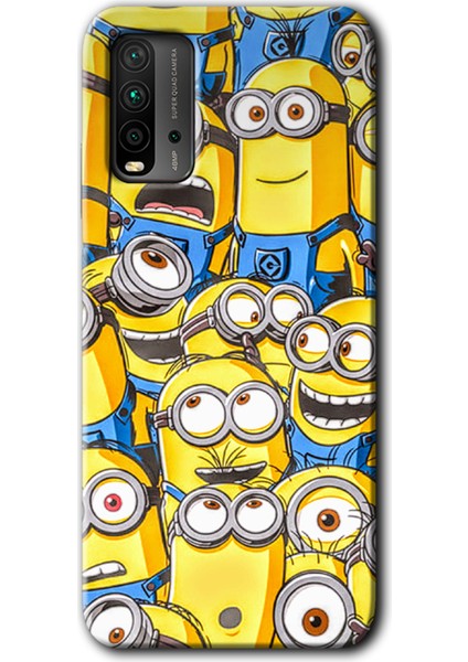 Redmi 9t Kılıf Hd Desen Baskılı Arka Kapak - Minion Ordusu