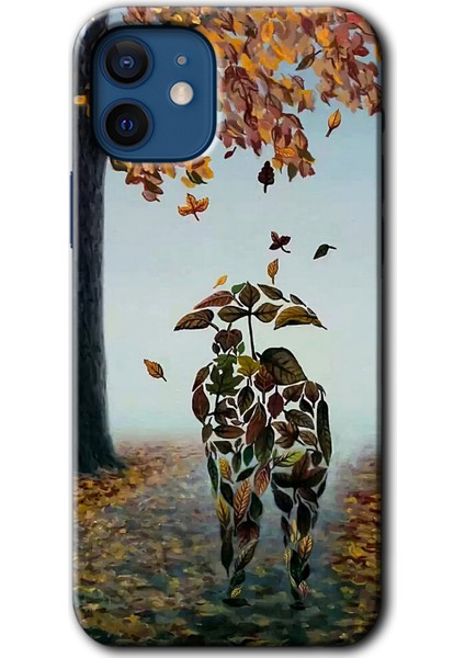 iPhone 12 Kılıf Hd Desen Baskılı Arka Kapak + Esnek Nano Cam - Doğadan Aşk