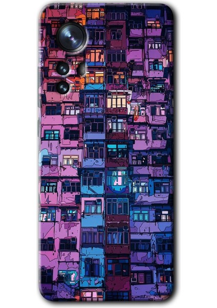 Xiaomi Mi 12 Pro Kılıf Hd Desen Baskılı Arka Kapak + Esnek Nano Cam - Şehir Görünümü