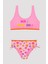 Genç Kız Çiçek Desenli Halter Bikini Takımı 1