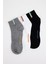 3'lü Paket Golf Unisex Step Çorap Siyah/beyaz/gri 1
