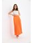 Kadın Plise Etek Orange 30390 3