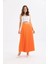Kadın Plise Etek Orange 30390 4