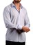 Açık Mavi Dar Kesim Slim Fit Uzun Kol Düz Renk Erkek Gömlek - 151-3 3