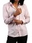 Pembe Dar Kesim Micro Kumaş Kol Düğmeli Slim Fit Erkek Gömlek - 201-2 3