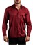 Bordo Büyük Beden Rahat Kesim Micro Kumaş Kol Düğmeli Regular Fit Erkek Gömlek - 190-13 2