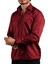 Bordo Büyük Beden Rahat Kesim Micro Kumaş Kol Düğmeli Regular Fit Erkek Gömlek - 190-13 3