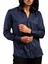 Lacivert Dar Kesim Micro Kumaş Kol Düğmeli Slim Fit Erkek Gömlek - 201-12 1