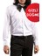 Beyaz Gizli Pat Damatlık Ata Yaka Kol Düğmeli Slim Fit Smokin Gömlek - 001 2