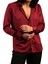 Bordo Dar Kesim Micro Kumaş Kol Düğmeli Slim Fit Erkek Gömlek - 201-13 3