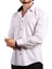 Beyaz Yaka Içi Siyah Dar Kesim Slim Fit Uzun Kol Düz Renk Erkek Gömlek - 152-1 /151 2