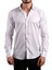 Beyaz 8 Drop Ekstra Uzun Kol Dar Kesim Micro Kumaş Kol Düğmeli Slim Fit Erkek Gömlek - 197-1 1