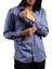 Indigo Dar Kesim Micro Kumaş Kol Düğmeli Slim Fit Erkek Gömlek - 201-5 1