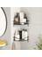 Teknotel Yapışkanlı Kancalı 2 Adet Banyo Köşe Rafı Mat Siyah ST250 1