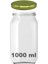 1000 cc Kavanoz Metal Gold Konserve Kapaklı 1000 ml Şeffaf Paşabahçe Kavanoz 1 Adet 1