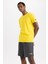 Fit Standart Fit Bisiklet Yaka Baskılı Kısa Kollu %100 Pamuk Spor Tişört A5825AX23SM 7