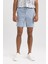Regular Fit Düz Paça Gabardin Bermuda X3210AZ23HS 7