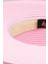 Kadın Deri Aksesuarlı Trend Pembe Hasır Şapka 4