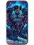 Galaxy S7 Edge Kılıf Hd Desen Baskılı Arka Kapak + Kırılmaz Cam - Neon Aslan 1