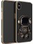 Apple iPhone Xs Max Kılıf Astronot Standlı Sevimli Parlak Altın Gold Kenarlı Tam Korumalı 1