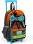 Minik Yuva Çekçekli Sırt Çantası Gri Turuncu Gamer Desenli Iki Bölmeli 24046 1
