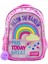 2 Bölmeli Soft Rainbow Pembe Okul Sırt Çantası (MU-6696) 1