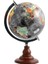 Ayaklı Dünya Küre Ev Ofis Masa Dekoru Döner Dünya Küre Siyah Modern Harita 23X35CM 1