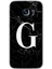 Galaxy S7 Edge Kılıf Hd Desen Baskılı Arka Kapak + Kırılmaz Cam - Siyah Mermer Desenli G Harfi 1