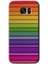 Galaxy S7 Edge Kılıf Hd Desen Baskılı Arka Kapak + Kırılmaz Cam - Colorful Lines 1