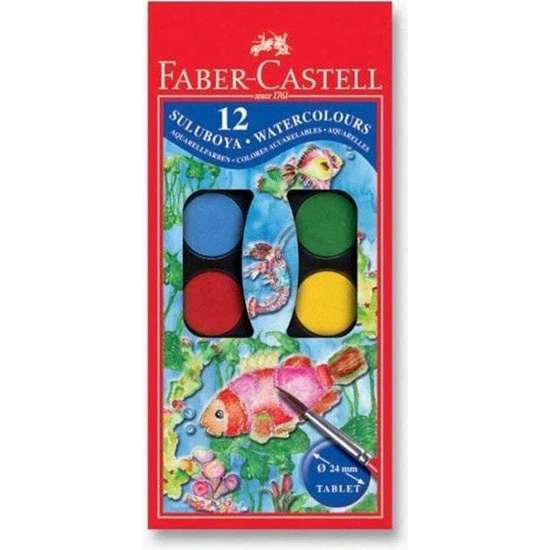 Faber-Castell 12 Renk Küçük Boy Sulu Boya