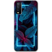 Gramaphone Vivo Y20S Kılıf Hd Desen Baskılı Arka Kapak + Kırılmaz Cam - Mekanik Yaprak 4