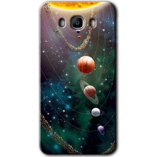 Gramaphone Galaxy J7 2016 Kılıf Hd Desen Baskılı Arka Kapak + Kırılmaz Cam - Cosmos