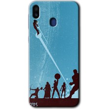 Gramaphone Galaxy M10 Kılıf Hd Desen Baskılı Arka Kapak + Kırılmaz Cam - Avengers Team