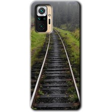 Gramaphone Redmi Note 10 Pro Kılıf Hd Desen Baskılı Arka Kapak + Kırılmaz Cam - Tren Yolu