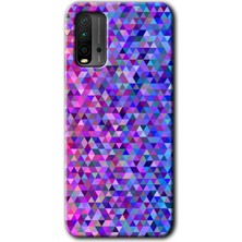 Gramaphone Redmi 9t Kılıf Hd Desen Baskılı Arka Kapak - Pixel Mozaik