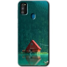 Gramaphone Galaxy M30S Kılıf Hd Desen Baskılı Arka Kapak + Kırılmaz Cam - House In Woods