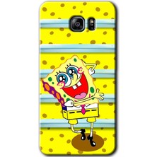 Gramaphone Galaxy Note 5 Kılıf Hd Desen Baskılı Arka Kapak + Kırılmaz Cam - Aşık Sünger Bob