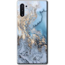 Gramaphone Galaxy Note 10 Kılıf Hd Desen Baskılı Arka Kapak + Kırılmaz Cam - Eski Mermer